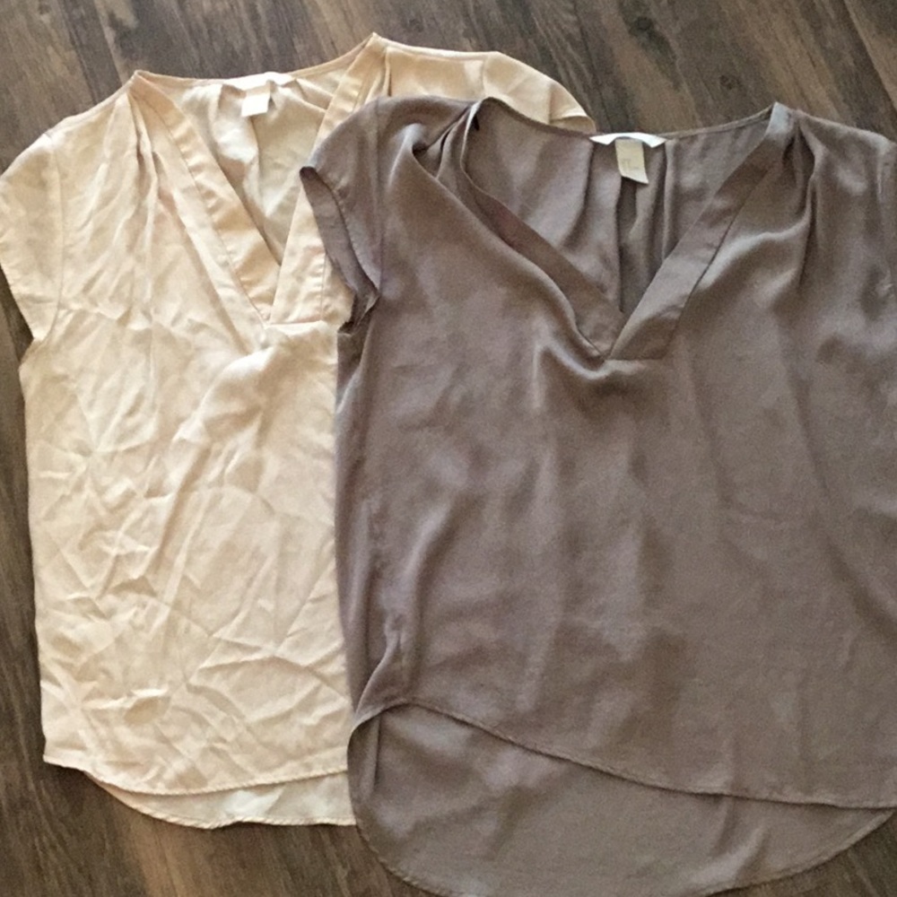 H&M blouse satin set